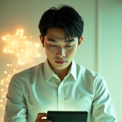 タブレットを持つ若いテクノロジー専門家