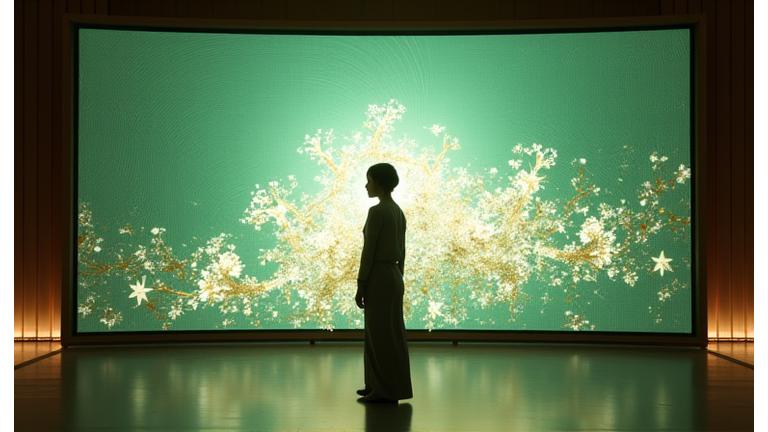 AIが個人の学習プロファイルを分析し、パーソナライズされた教育経路を生成している様子。