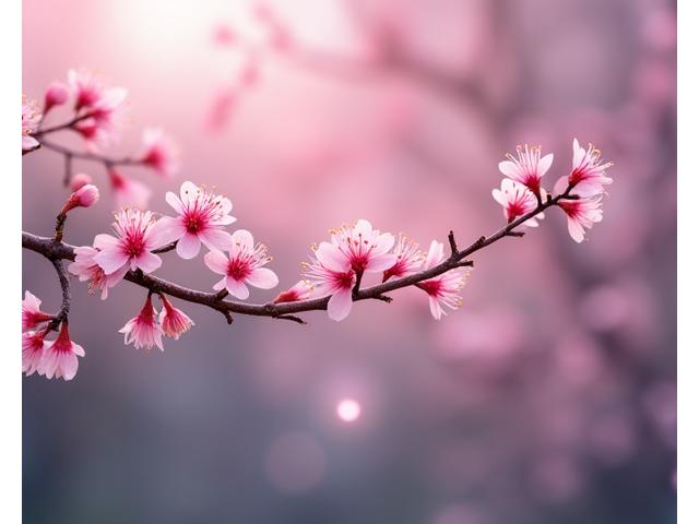 プライバシーに関する問い合わせとサポートを象徴する、優しく広がる桜の花とコンタクトアイコンの融合